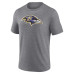 Именная футболка Baltimore Ravens Gray Heritage Name & Number Tri-Blend