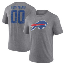 Именная футболка Buffalo Bills Gray Heritage Name & Number Tri-Blend