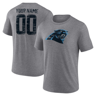 Именная футболка Carolina Panthers Gray Heritage Name & Number Tri-Blend