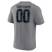 Именная футболка Carolina Panthers Gray Heritage Name & Number Tri-Blend