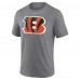 Cincinnati Bengals Gray Heritage Custom Name & Number Tri-Blend T-Shirt