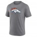 Футболка Denver Broncos Gray Heritage Custom Name & Number Tri-Blend