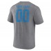 Футболка Detroit Lions Gray Heritage Custom Name & Number Tri-Blend