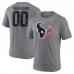 Футболка Houston Texans Gray Heritage Custom Name & Number Tri-Blend