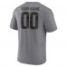 Las Vegas Raiders Gray Heritage Custom Name & Number Tri-Blend T-Shirt