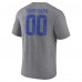 Los Angeles Rams Heritage Custom Name & Number Tri-Blend T-Shirt - Gray