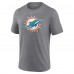Miami Dolphins Gray Heritage Custom Name & Number Tri-Blend T-Shirt