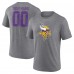 Minnesota Vikings Gray Heritage Custom Name & Number Tri-Blend T-Shirt