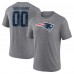 New England Patriots Gray Heritage Custom Name & Number Tri-Blend T-Shirt