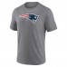 New England Patriots Gray Heritage Custom Name & Number Tri-Blend T-Shirt