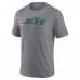 New York Jets Gray Heritage Custom Name & Number Tri-Blend T-Shirt