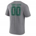 New York Jets Gray Heritage Custom Name & Number Tri-Blend T-Shirt