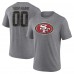 San Francisco 49ers Gray Heritage Custom Name & Number Tri-Blend T-Shirt