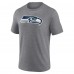 Seattle Seahawks Gray Heritage Custom Name & Number Tri-Blend T-Shirt