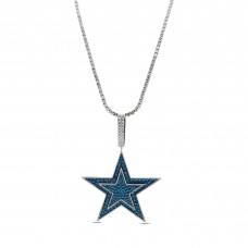 Dallas Cowboys The GLD Shop 14K White Gold Logo Pendant & 20 Tennis Chain
