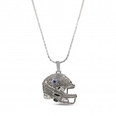 Dallas Cowboys The GLD Shop 14K White Gold Logo Pendant & 20 Tennis Chain