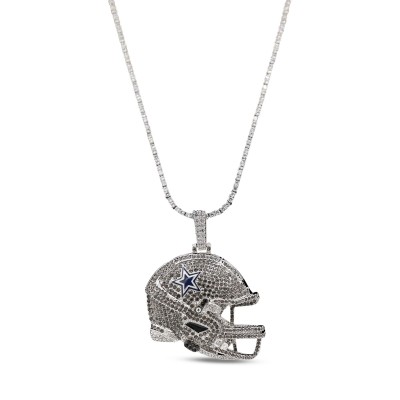 Dallas Cowboys The GLD Shop 14K White Gold Logo Pendant & 20 Tennis Chain