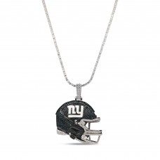 New York Giants GLD 14K White Gold Logo Pendant & 20 Tennis Chain