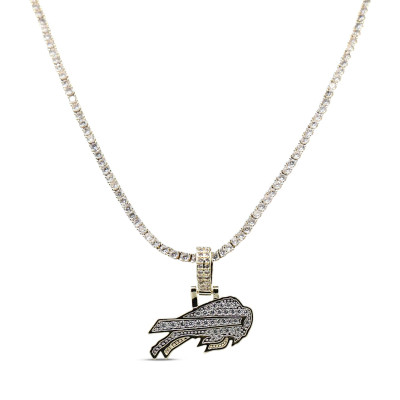 Кулон Buffalo Bills GLD 18K Yellow Gold Logo & 20 Tennis Chain