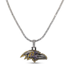 Кулон Baltimore Ravens GLD 14K White Gold Logo & 20 Tennis Chain Кулон Baltimore Ravens GLD 14K White Gold Logo & 20 Tennis Chain