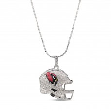 Arizona Cardinals GLD 14K White Gold Logo Pendant & 20 Tennis Chain