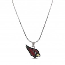 Arizona Cardinals GLD 14K White Gold Logo Pendant & 20 Tennis Chain