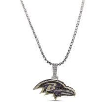 Кулон Baltimore Ravens GLD 14K White Gold Logo & 20 Tennis Chain Кулон Baltimore Ravens GLD 14K White Gold Logo & 20 Tennis Chain