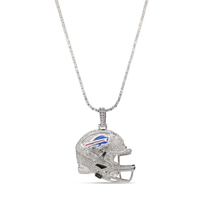 Кулон Buffalo Bills GLD 14K White Gold Logo & 20 Tennis Chain
