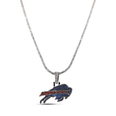 Кулон Buffalo Bills GLD 14K White Gold Logo & 20 Tennis Chain