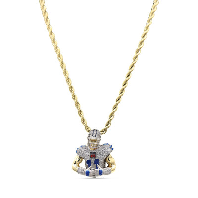 Dallas Cowboys The GLD Shop 18K Yellow Gold Logo Pendant & 20 Rope Chain