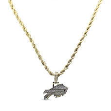 Кулон Buffalo Bills GLD 18K Yellow Gold Logo & 20 Rope Chain