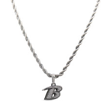 Кулон Baltimore Ravens GLD 14K White Gold Logo & 20 Rope Chain Кулон Baltimore Ravens GLD 14K White Gold Logo & 20 Rope Chain