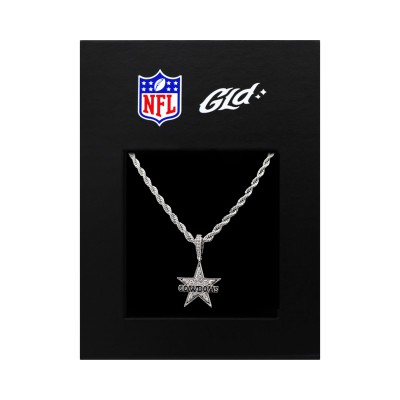 Dallas Cowboys The GLD Shop 14K White Gold Logo Pendant & 20 Rope Chain