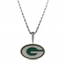Green Bay Packers The GLD Shop 14K White Gold Logo Pendant & 20 Rope Chain