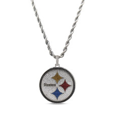 Кулон Pittsburgh Steelers GLD 14K White Gold Logo & 20 Rope Chain Кулон Pittsburgh Steelers GLD 14K White Gold Logo & 20 Rope Chain
