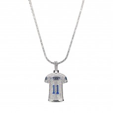 Dallas Cowboys The GLD Shop 14K White Gold Jersey Logo Pendant & 20 Tennis Chain
