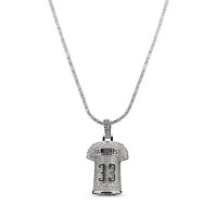 Green Bay Packers The GLD Shop 14K White Gold Jersey Logo Pendant & 20 Tennis Chain