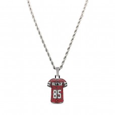 San Francisco 49ers GLD 14K White Gold Jersey Logo Pendant & 20 Rope Chain