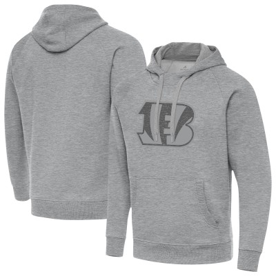 Cincinnati Bengals Antigua Heather Gray Victory Hoodie