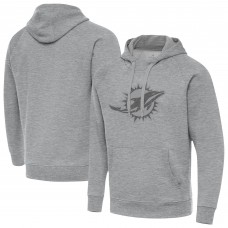 Miami Dolphins Antigua Heather Gray Victory Hoodie