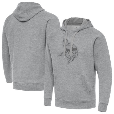 Minnesota Vikings Antigua Heather Gray Victory Hoodie