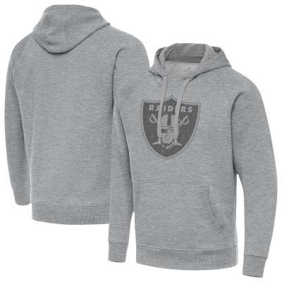 Las Vegas Raiders Antigua Heather Gray Victory Hoodie