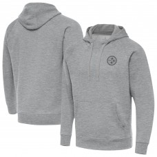 Pittsburgh Steelers Antigua Heather Gray Victory Hoodie