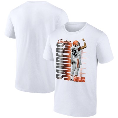 Футболка Cleveland Browns Shedeur Sanders White Celebration