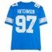 Игровая джерси Aidan Hutchinson Detroit Lions Autographed Fanatics Authentic Blue Nike Vapor F.U.S.E. Limited