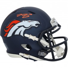 Bo Nix Denver Broncos Autographed Fanatics Authentic Riddell Speed Mini Helmet - Signed in Orange Ink