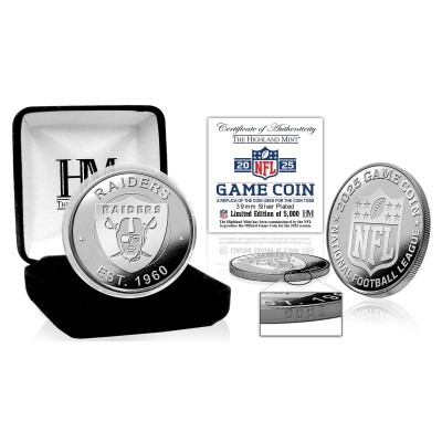 Las Vegas Raiders Highland Mint 2025 Coin Toss Silver Coin