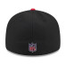 Бейсболка Atlanta Falcons New Era Black/Red 2026 NFL Draft Pre-Curved 59FIFTY