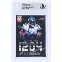 Marshawn Lynch Seattle Seahawks Autographed 2012 Panini Donruss Elite Prime Numbers #16 #/999 Beckett Fanatics Witnessed Authenticated Card