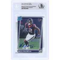 Nico Collins Houston Texans Autographed 2021 Panini Donruss Optic #230 Beckett Fanatics Witnessed Authenticated Rookie Card